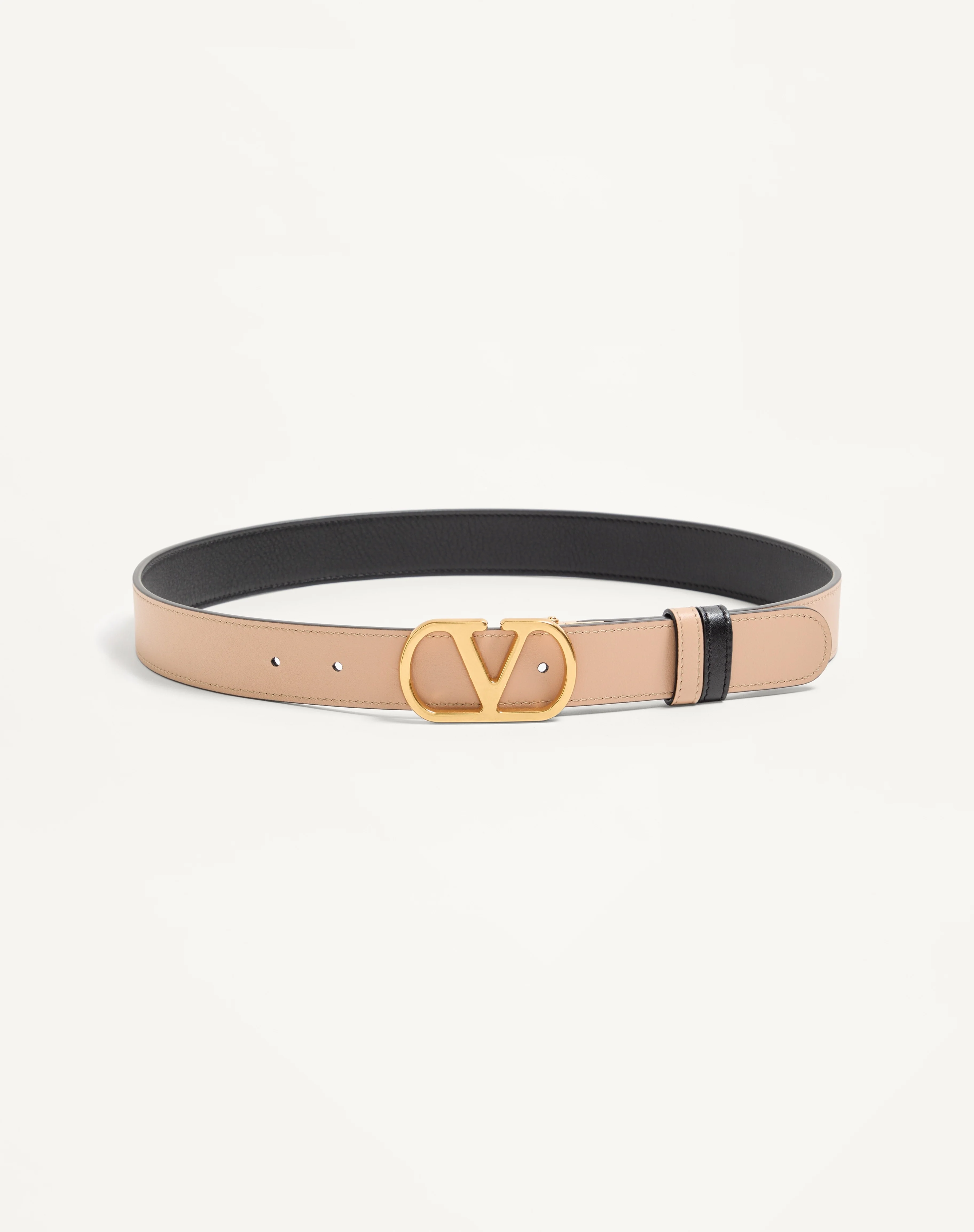 VLOGO SIGNATURE REVERSIBLE SHINY CALFSKIN BELT - 30MM / 1.2 IN. - 1