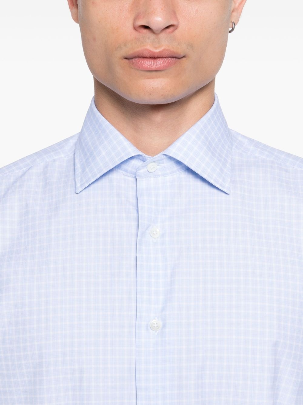 check-pattern shirt - 5