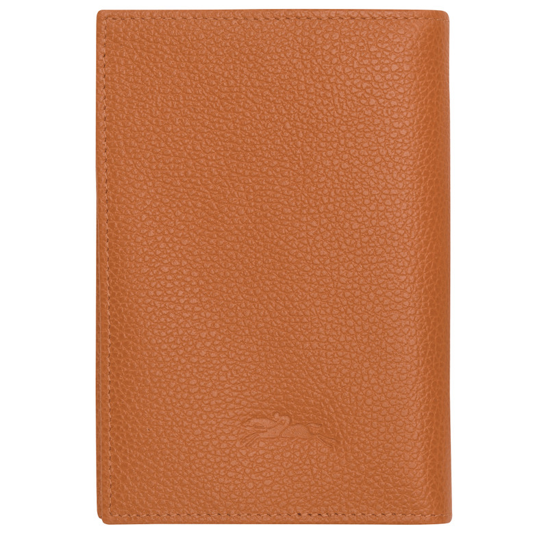 Longchamp Le Foulonné Passport cover Amber - Leather outlook