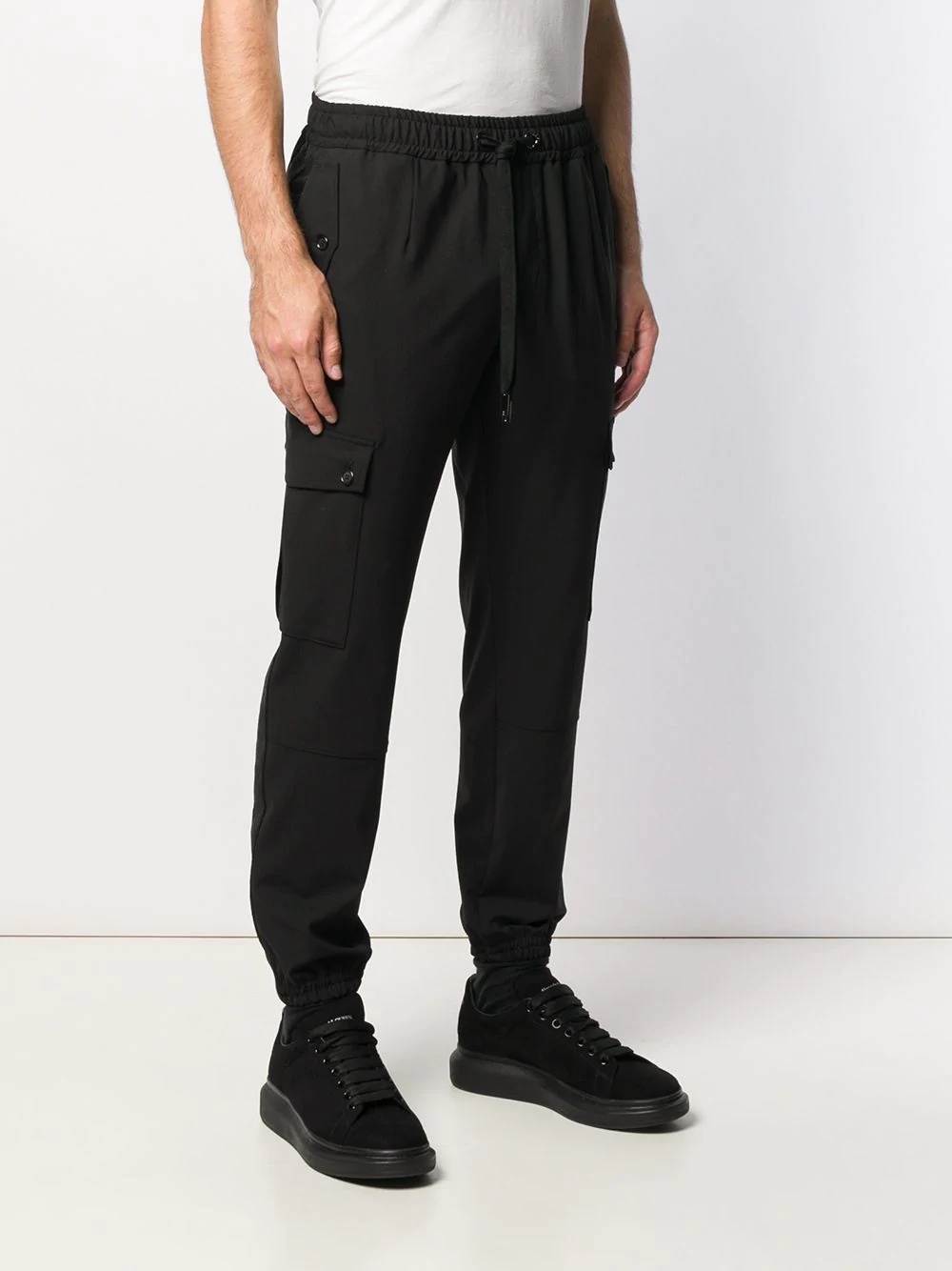 cargo pocket track pants - 3