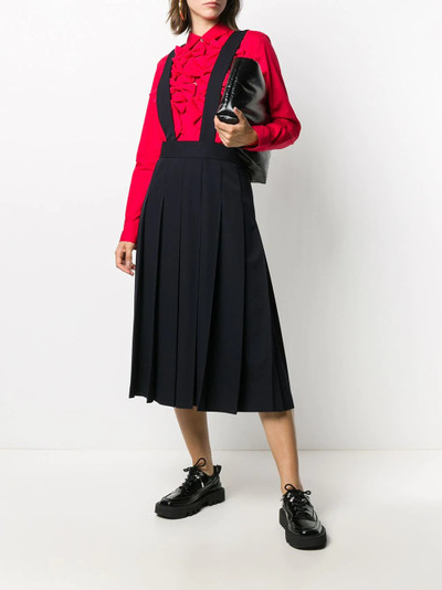 Comme des Garçons GIRL pleated pinafore midi skirt outlook