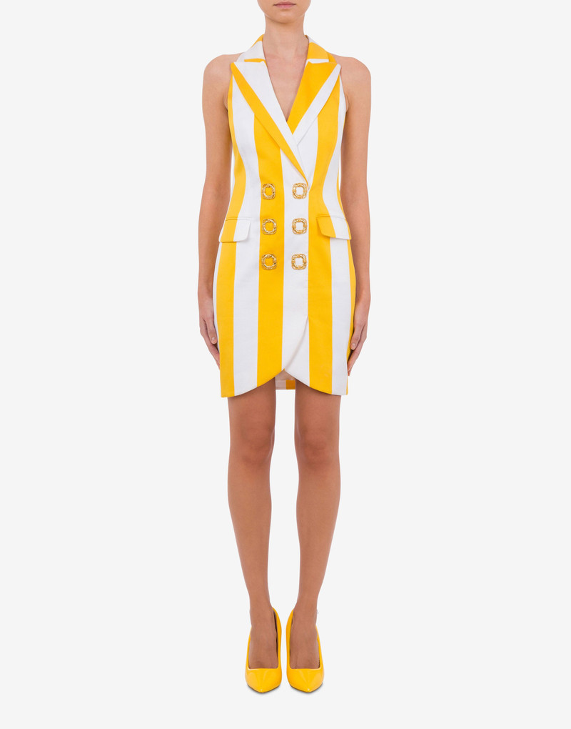 Moschino LIFESAVER BUTTONS STRIPED DRESS outlook