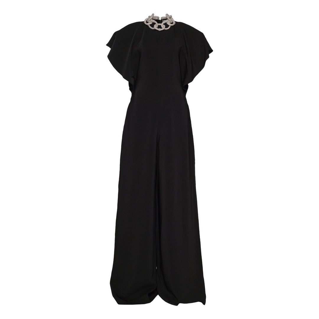 【専用】stella mccartney 抽象柄ワンピース　5A 未使い Stella McCartney Crystal-Embellished All In One Jumpsuit
