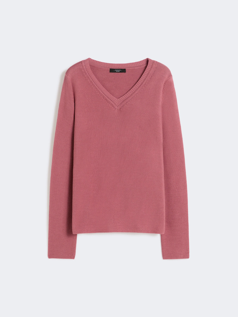 AGO Cotton boxy sweater - ANTIQUE ROSE 1