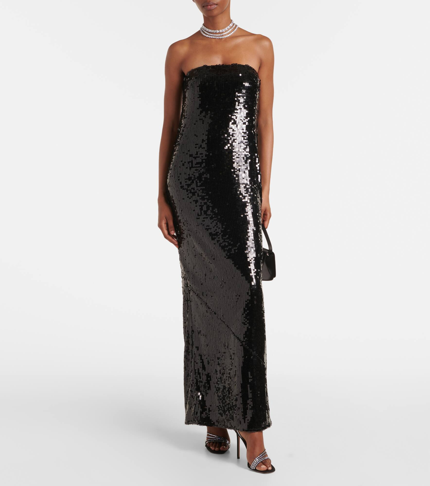 Sequined strapless maxi dress - 2
