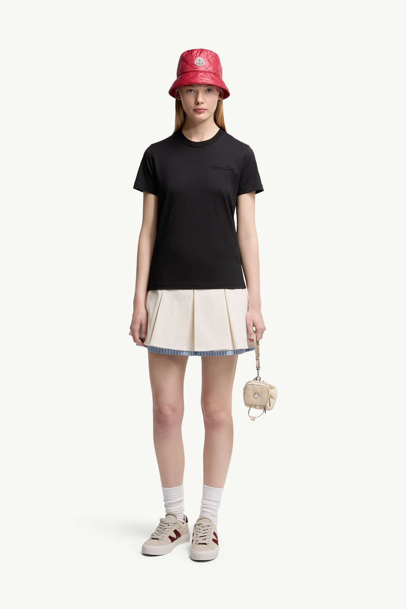 Moncler Beaded Logo Cotton T-Shirt outlook