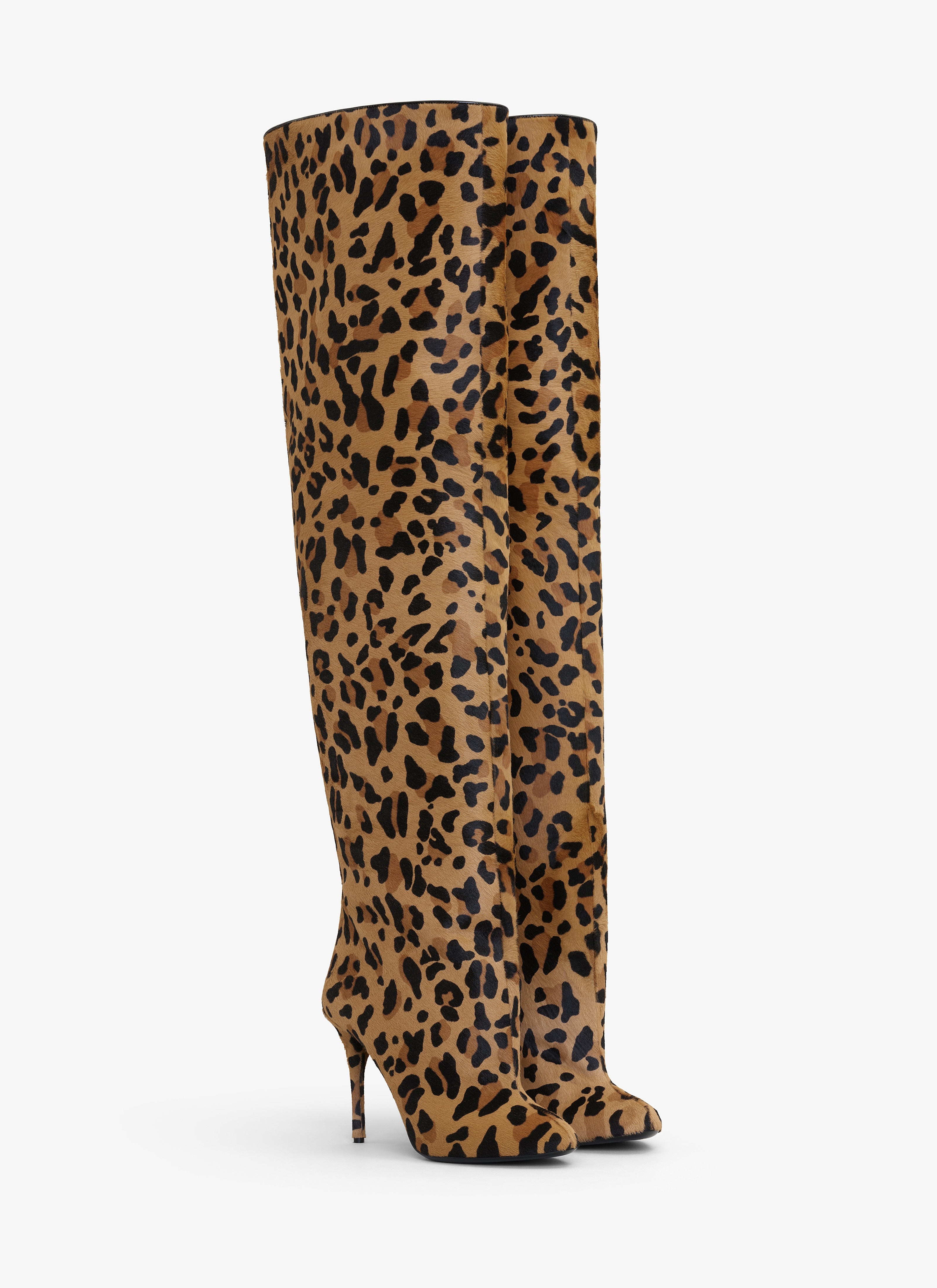 DECOLLETE CUISSARDES  IN LEOPARD HAIRCALF - 3