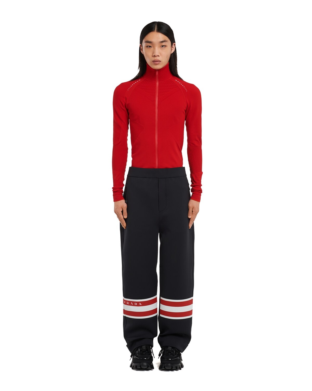 Printed technical fabric pants - 2