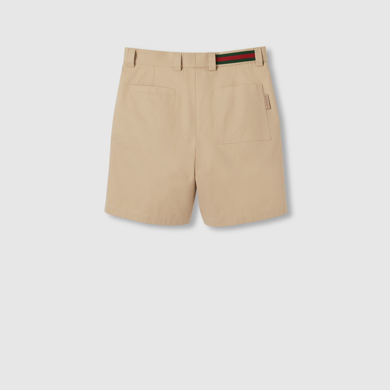 Double cotton twill shorts with Web 8