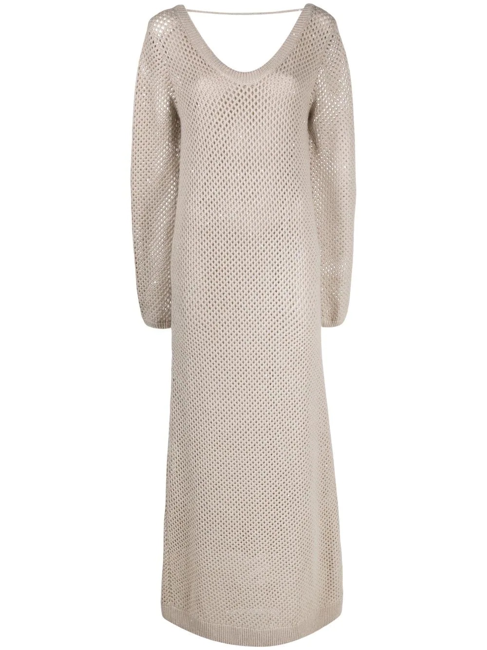 open-knit maxi dress - 1