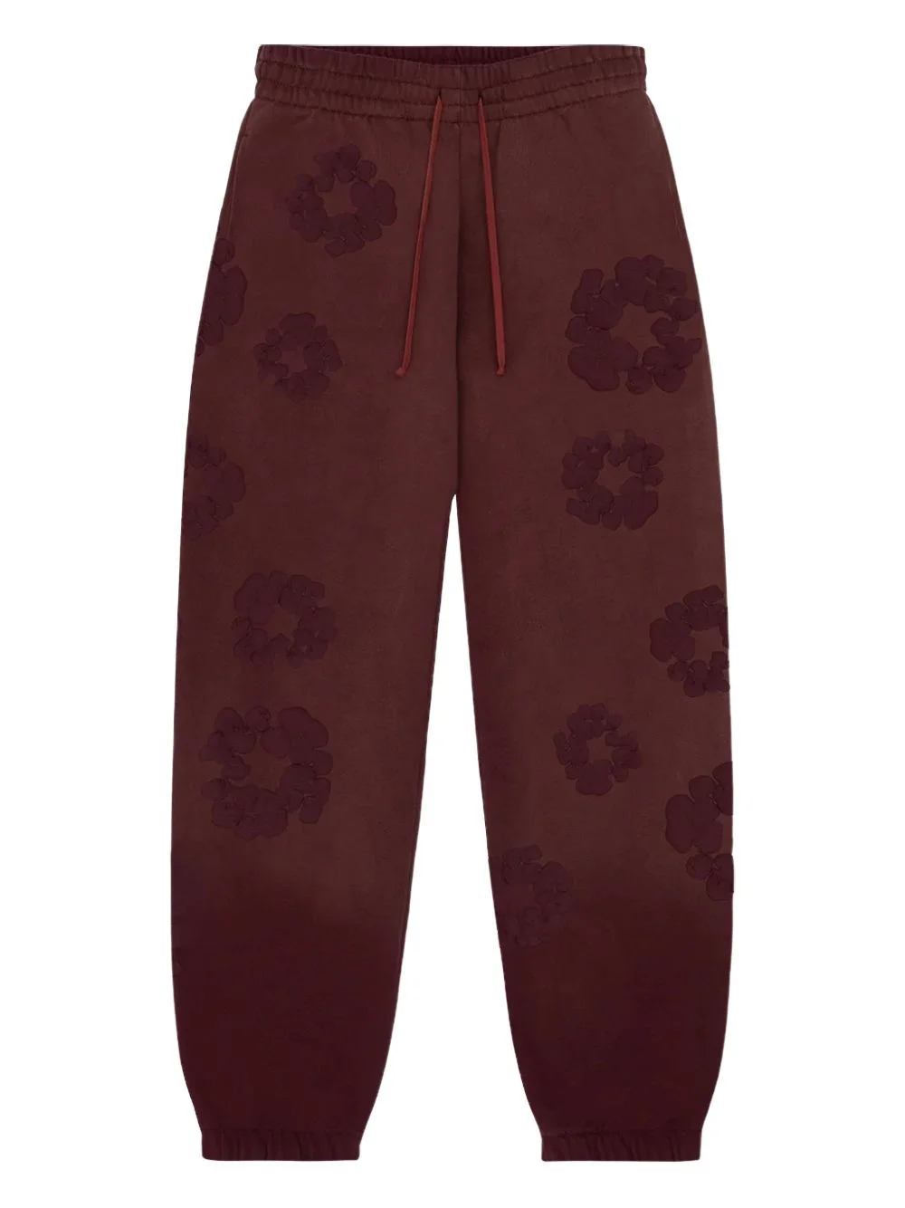 flower-embellishment track pants - 1