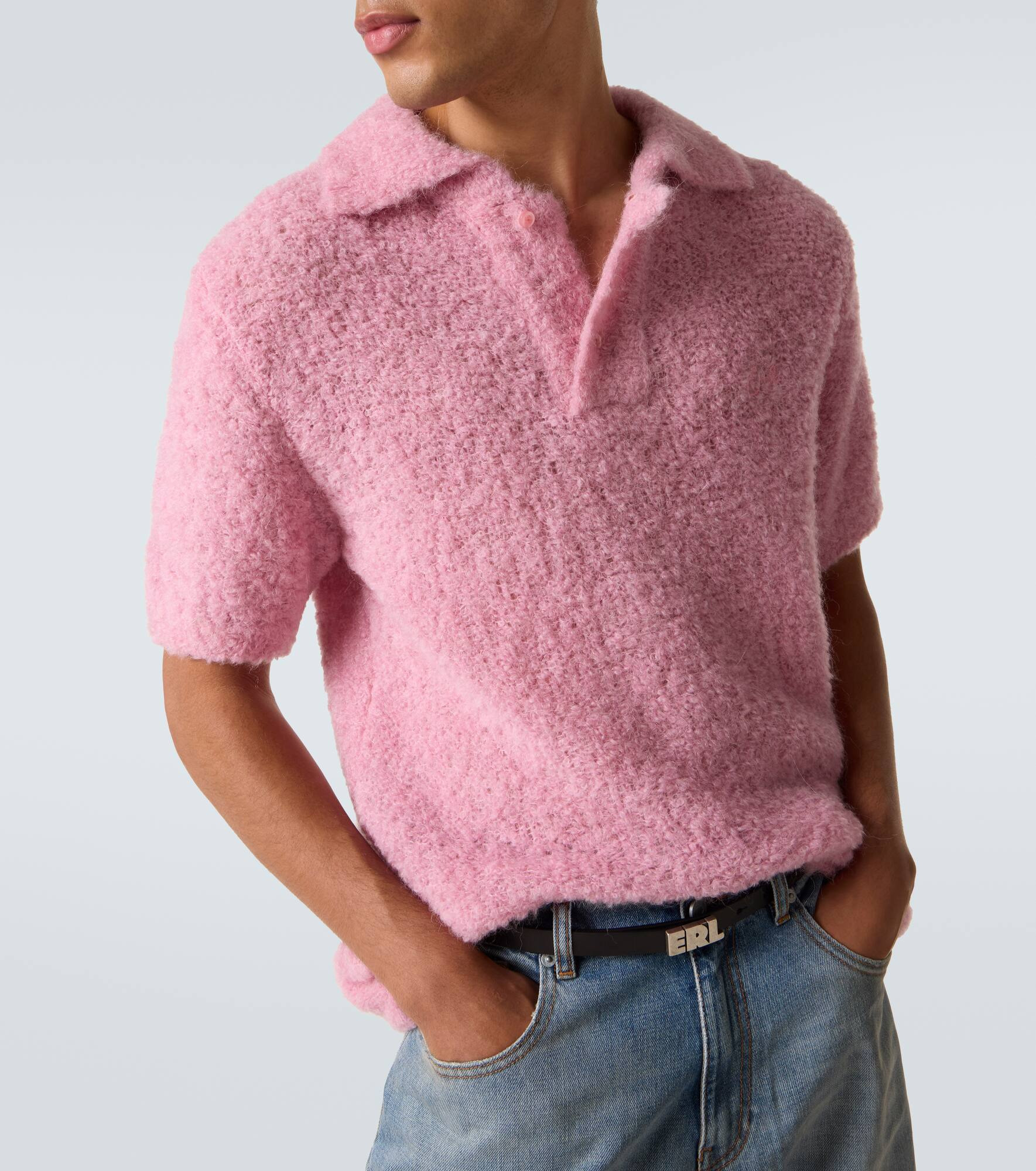 Alpaca-blend polo sweater - 5