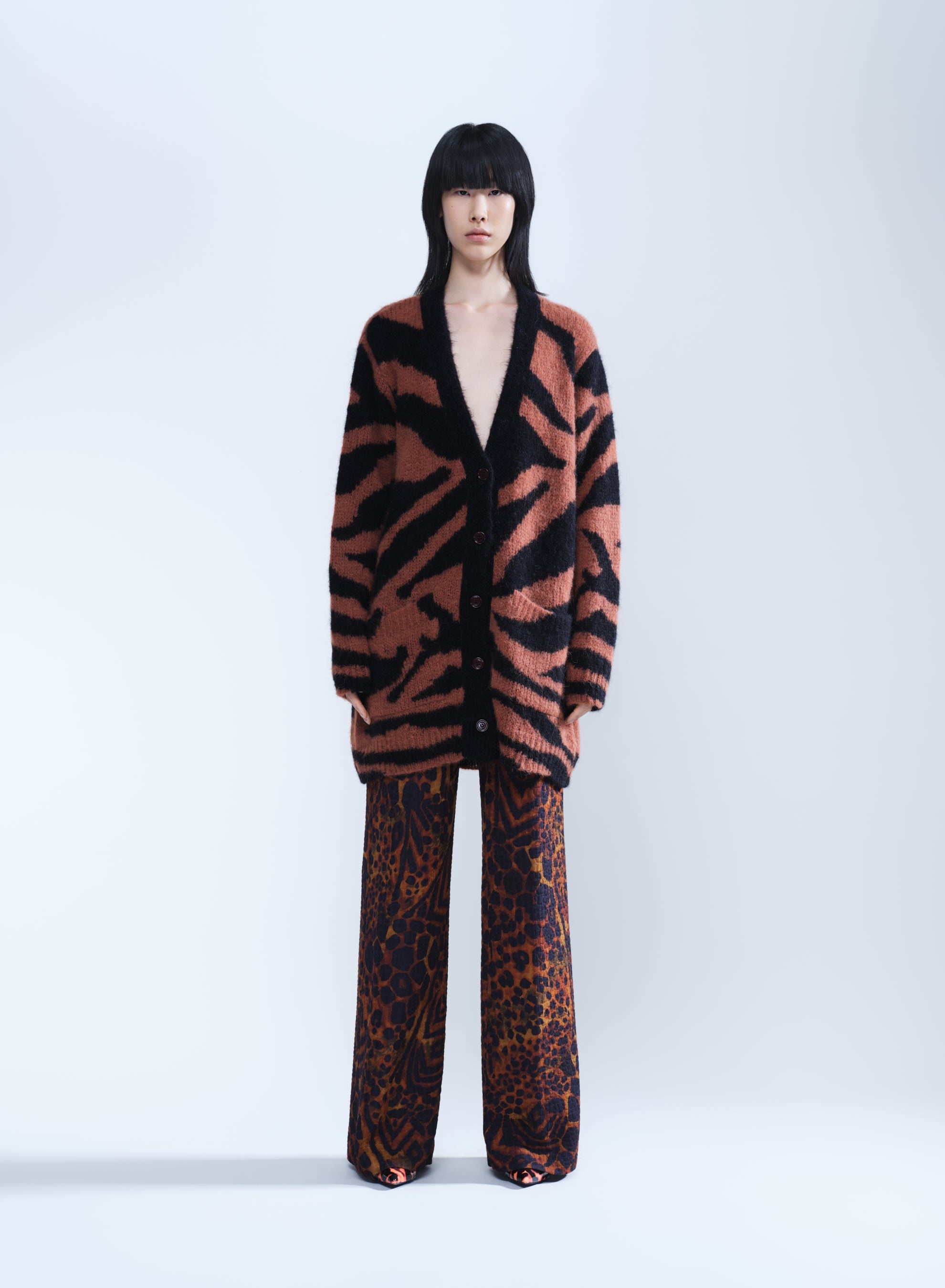 LONG ZEBRA CARDIGAN - 2