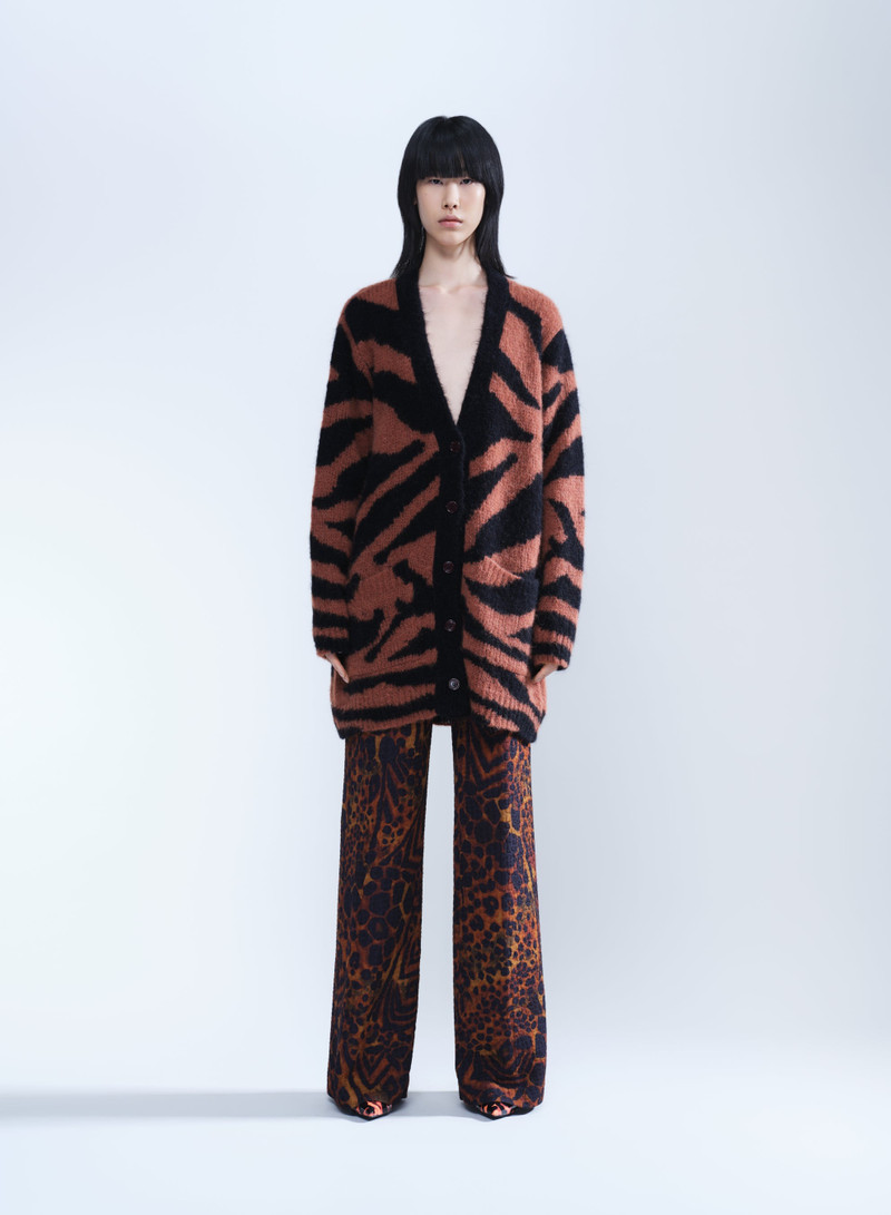 Dries Van Noten LONG ZEBRA CARDIGAN outlook