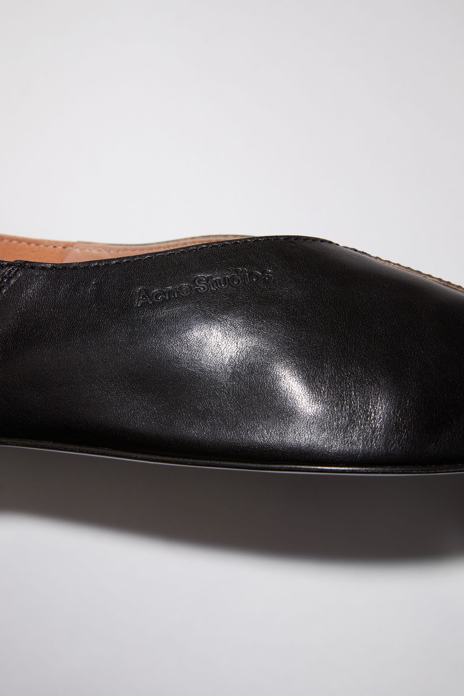 Flat leather mules - Black - 6