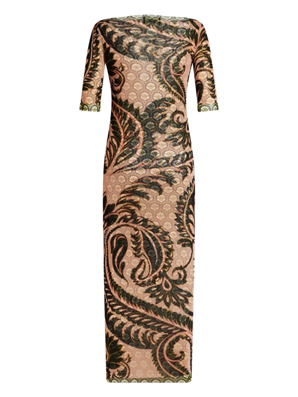 paisley-print tulle maxi dress - 5