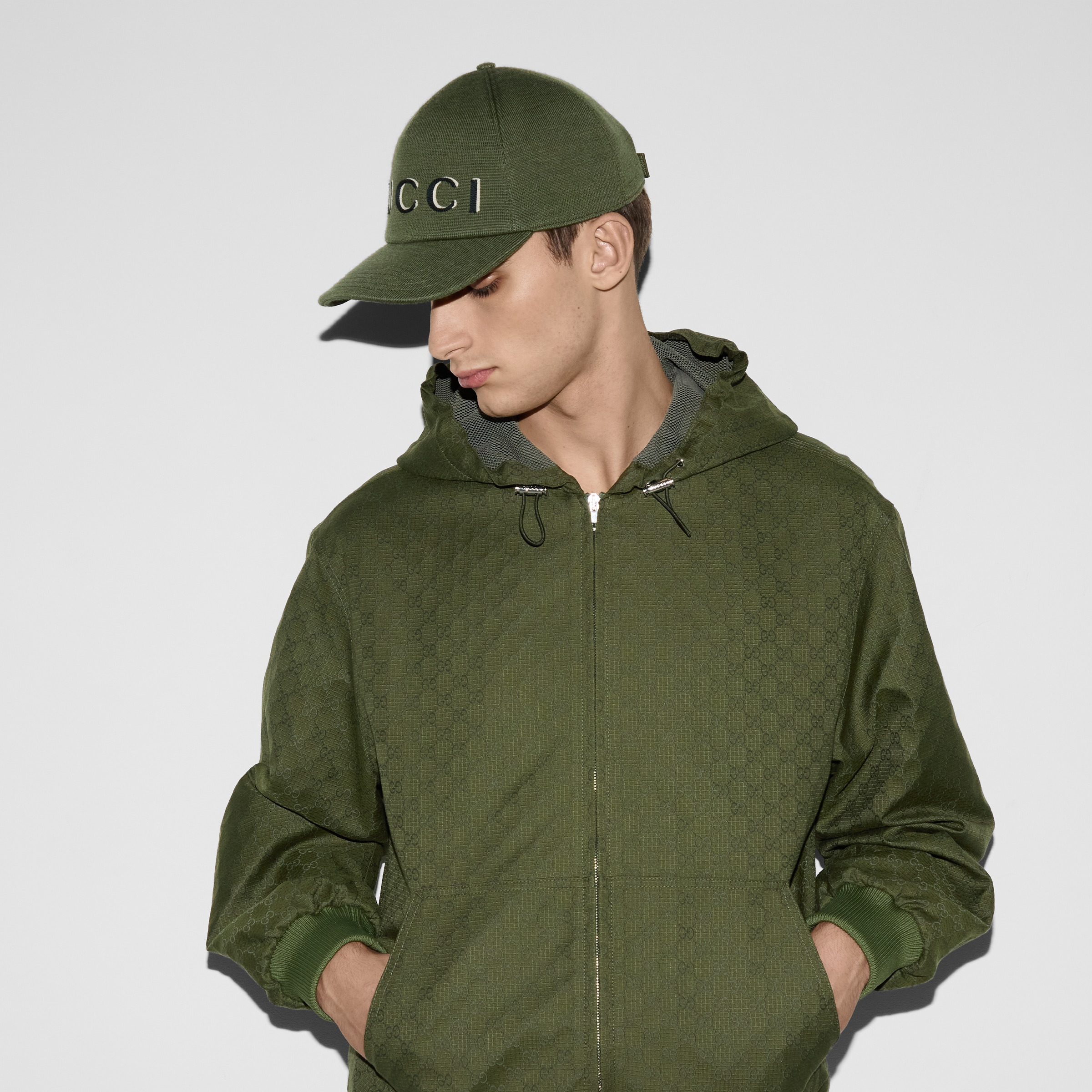 GG cotton ripstop hooded jacket - 5