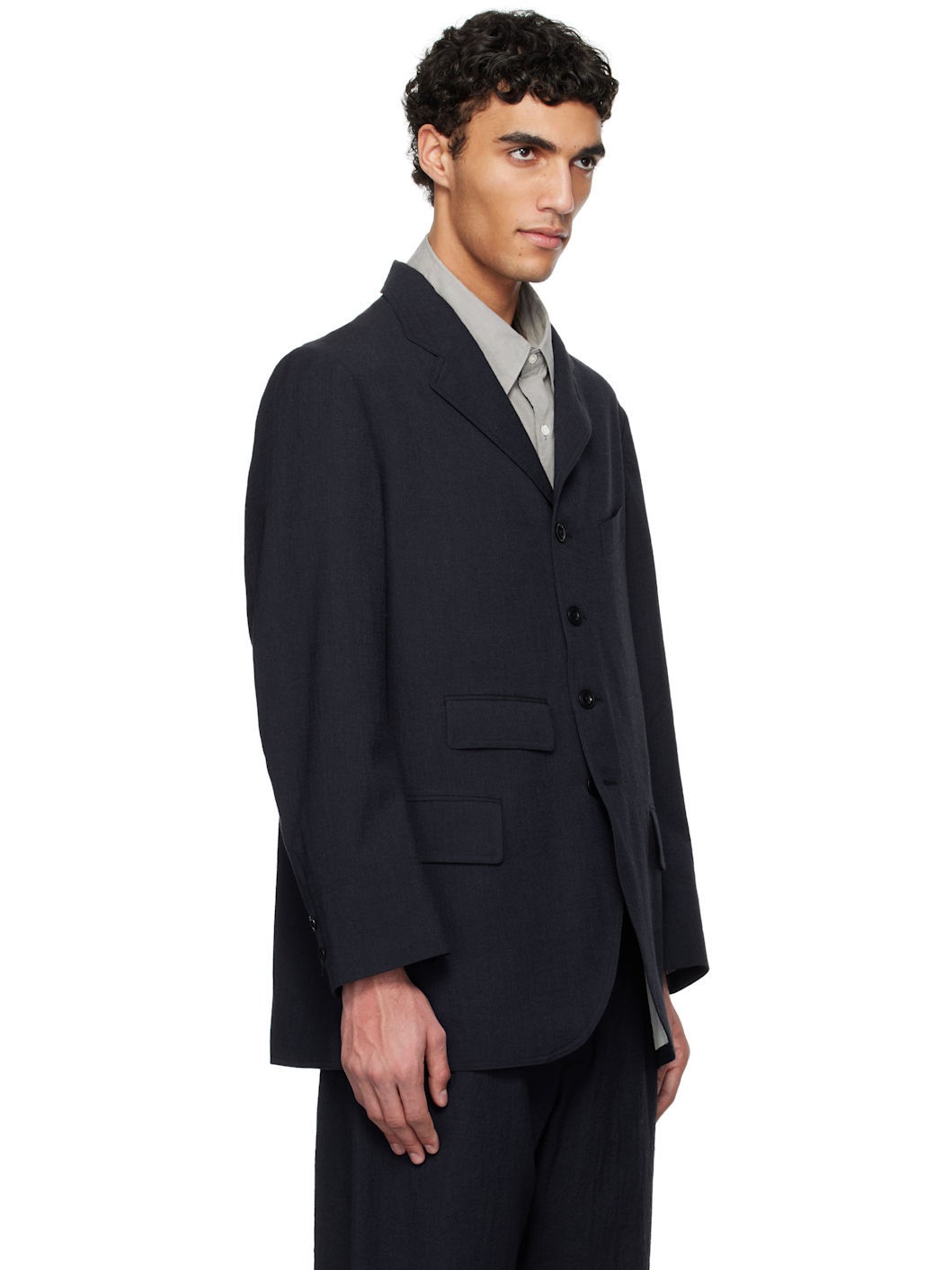 Navy Sack Blazer - 2