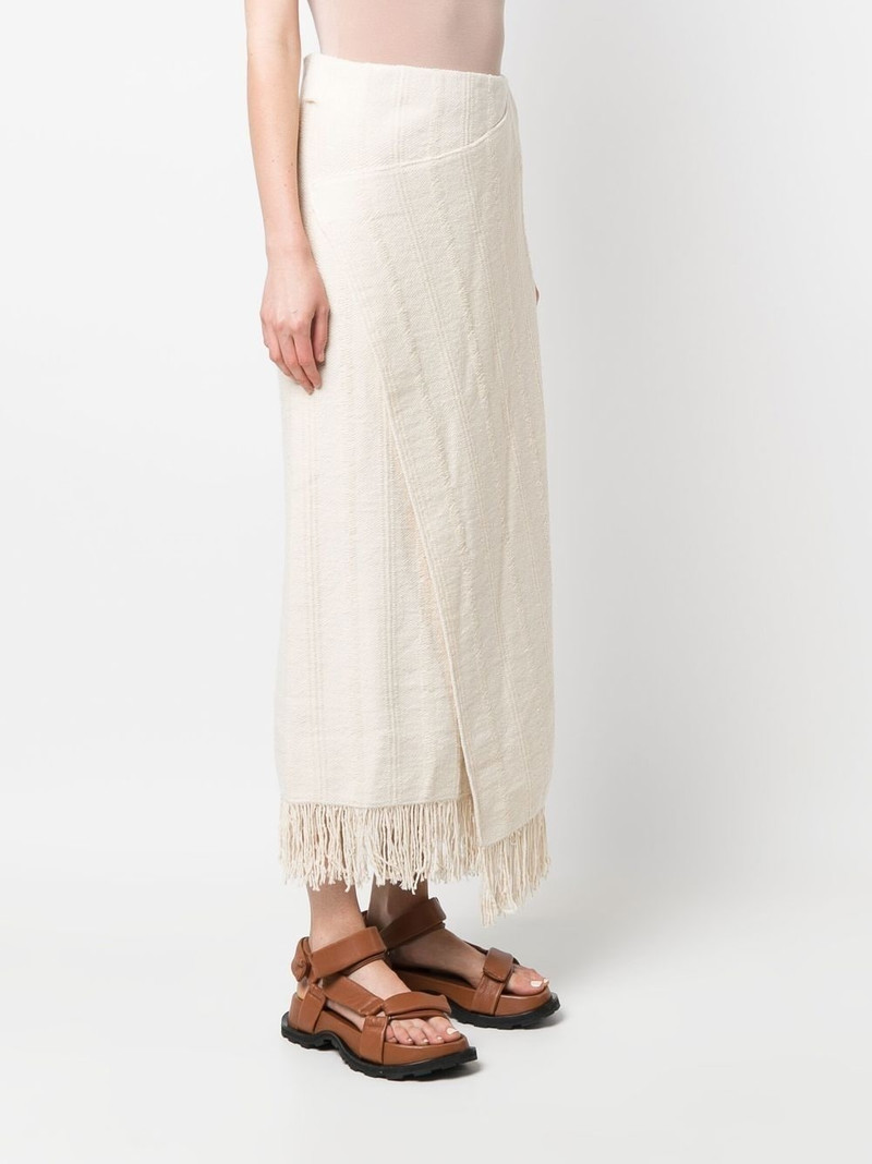fringe-trim midi skirt 3