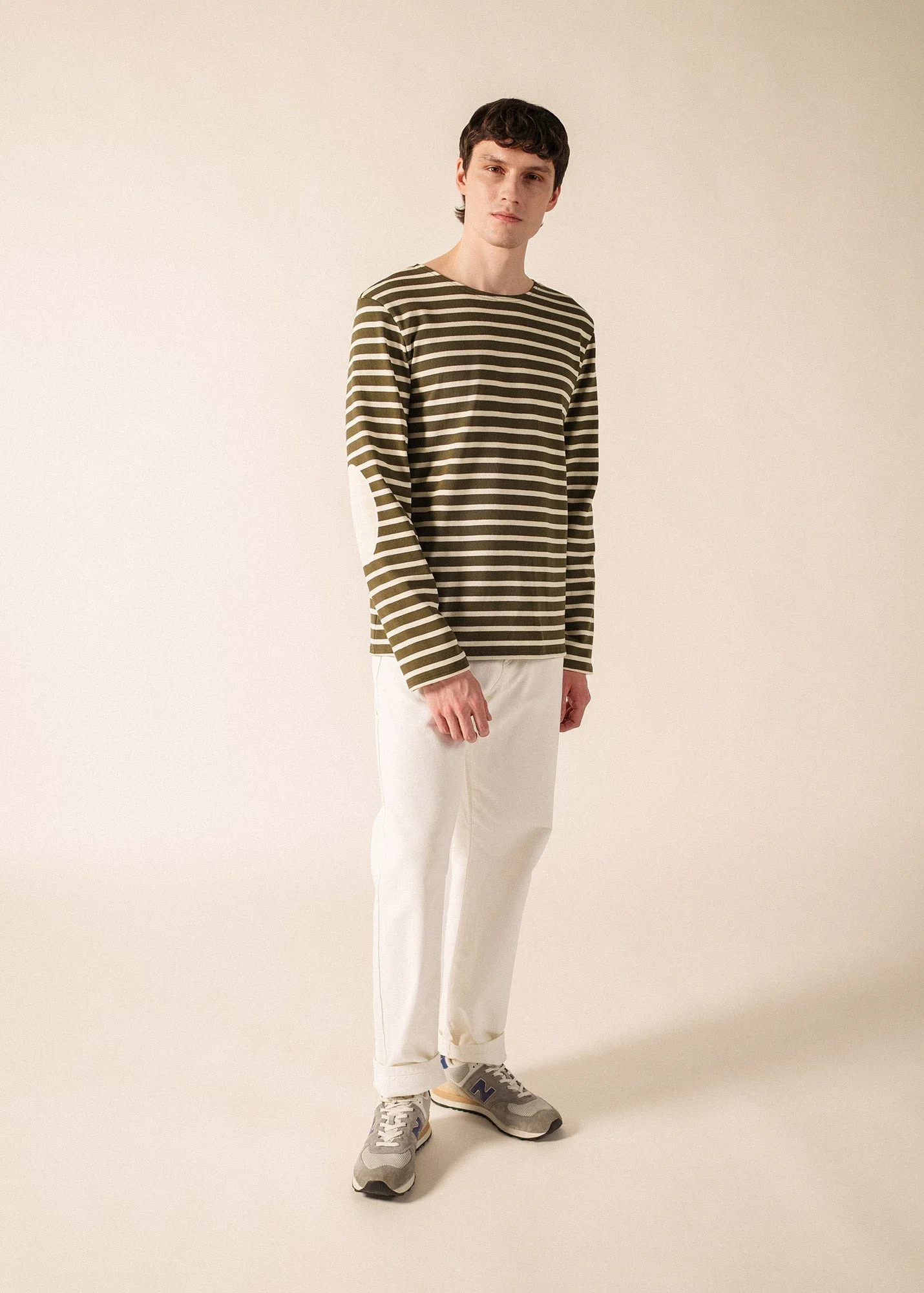 MERIDIEN Elbow Patch Breton Shirt - 1