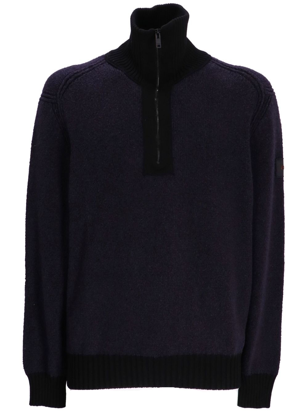 half-zip high-neck jumper - 1