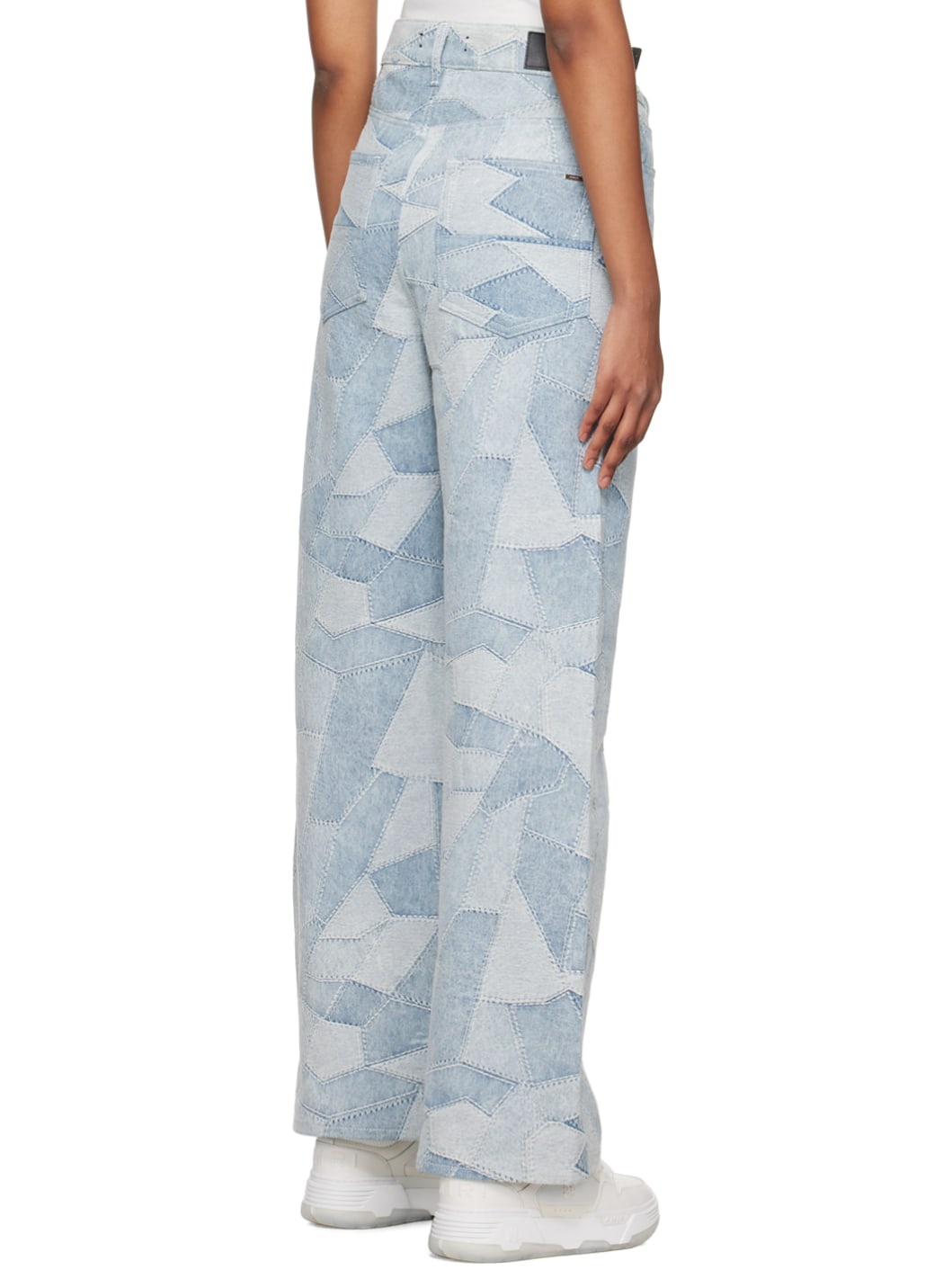 Blue Patchwork Jeans - 3