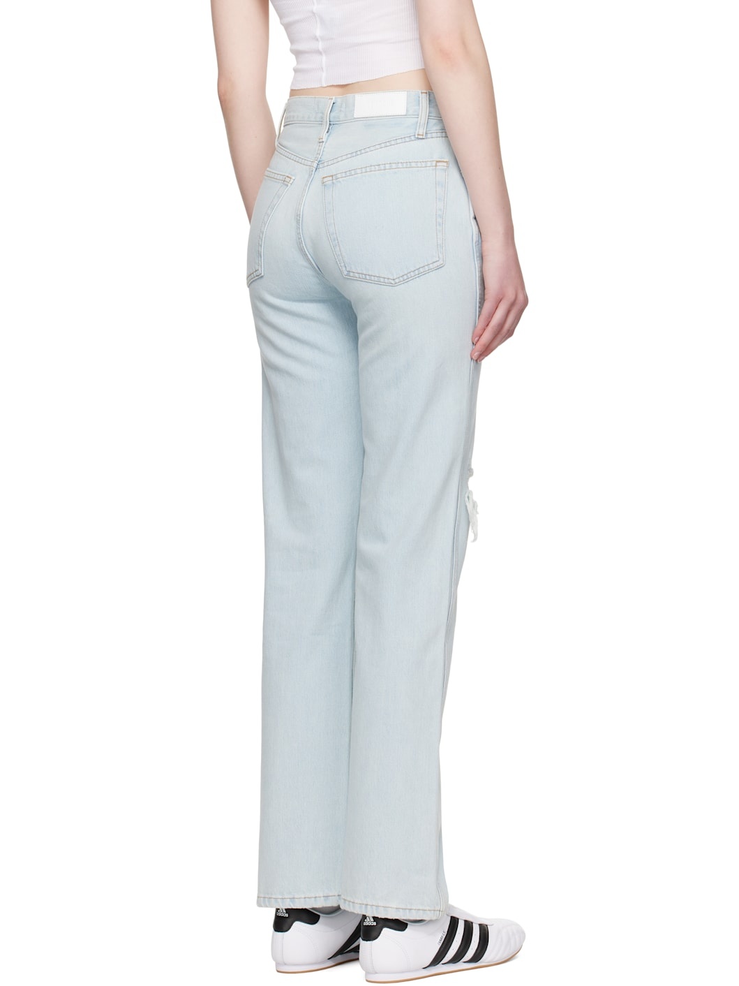 Blue High Rise Loose Jeans - 3