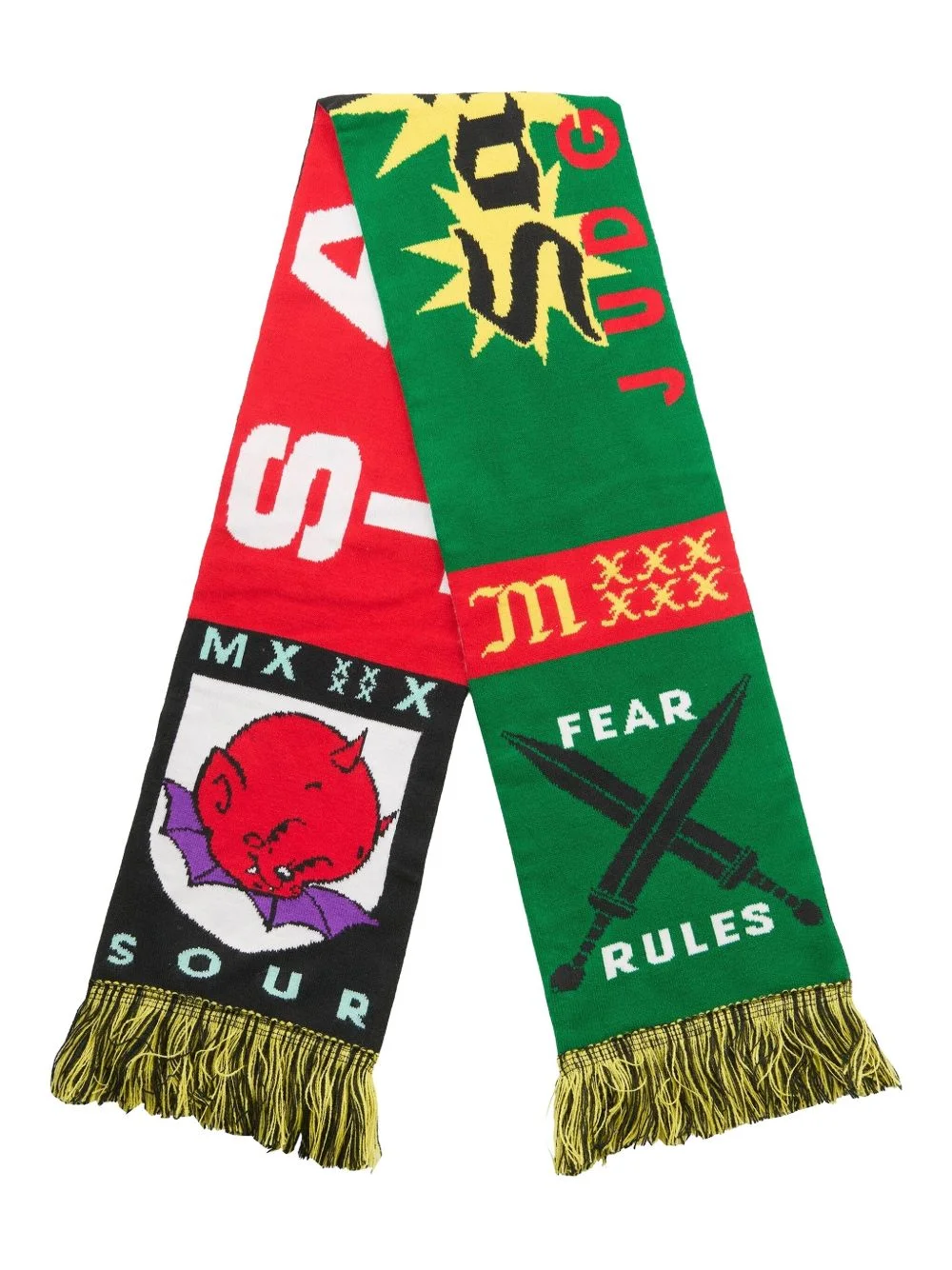 FRINGE GRAPHIC SCARF - 1