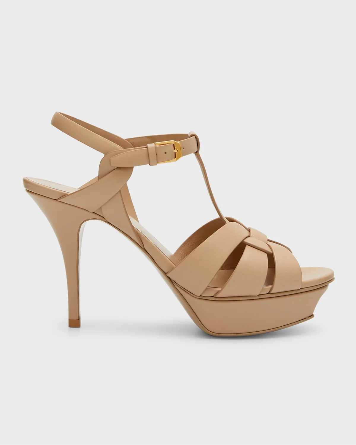 Tribute Leather T-Strap Platform Sandals - 1