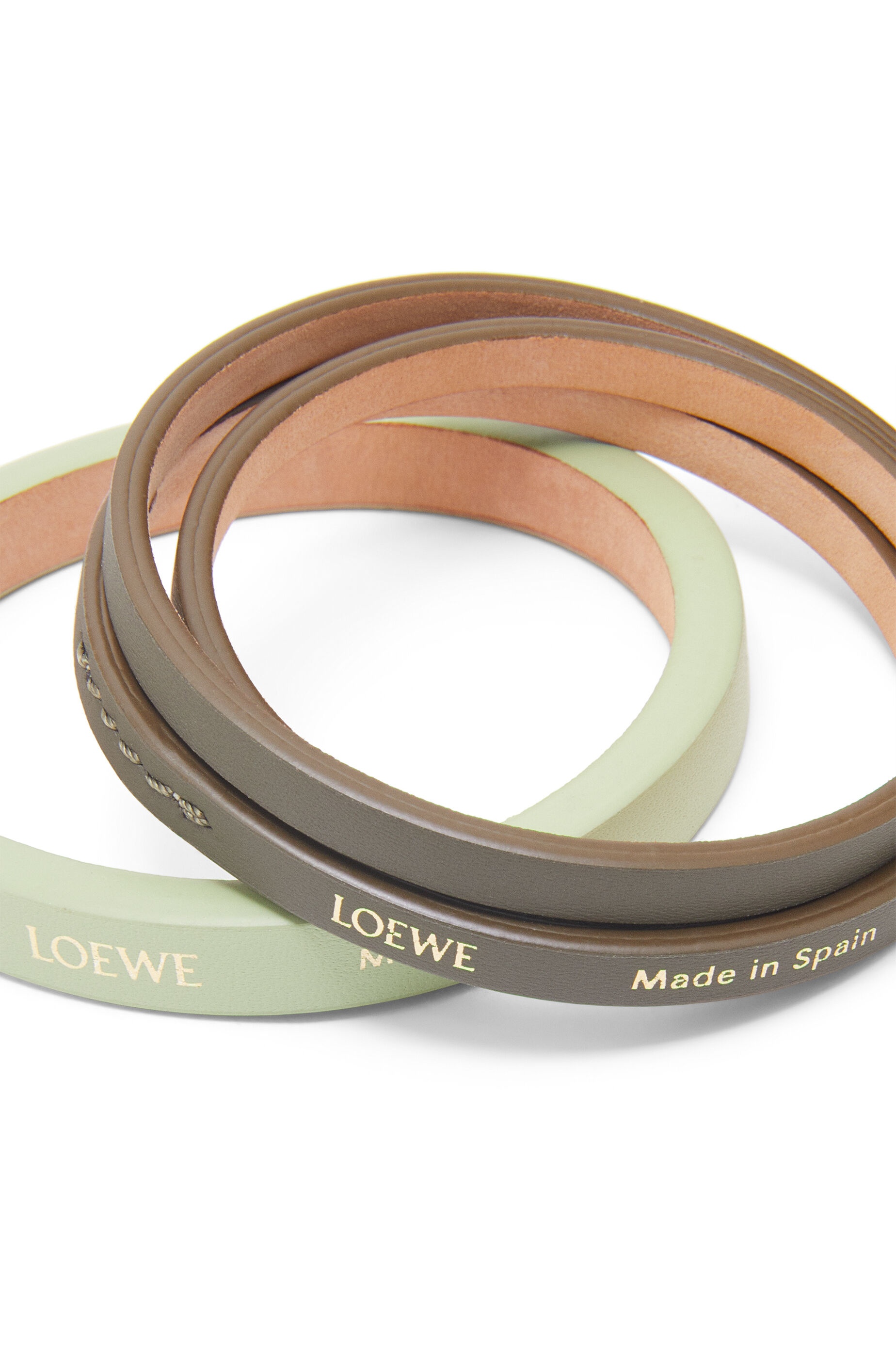 Double bangle set in classic calfskin - 4