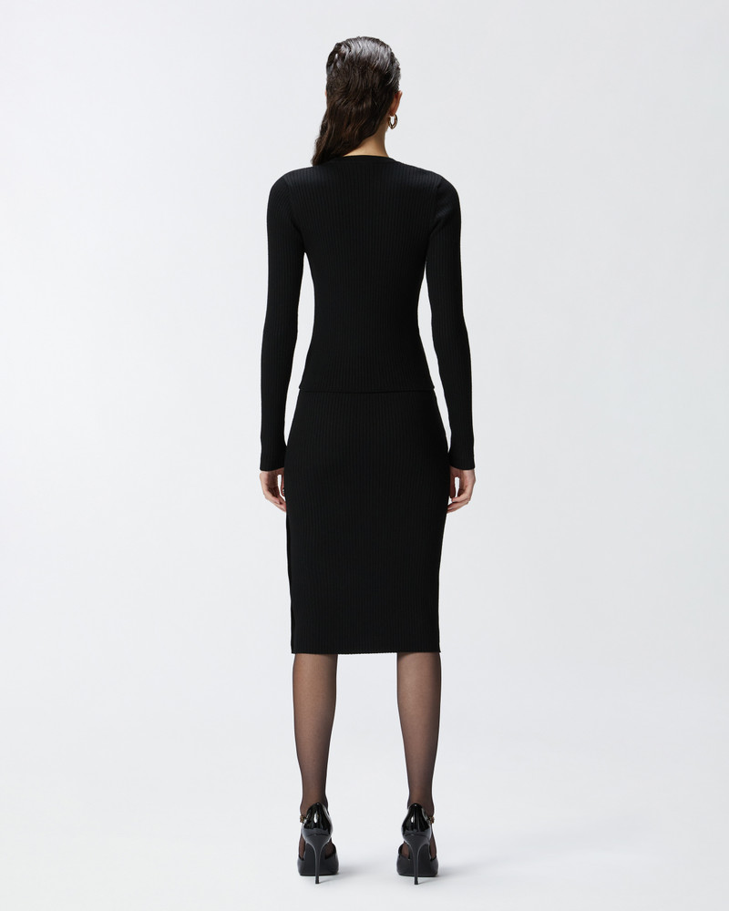 LONG-SLEEVED RIBBED WOOL SWEATER 4