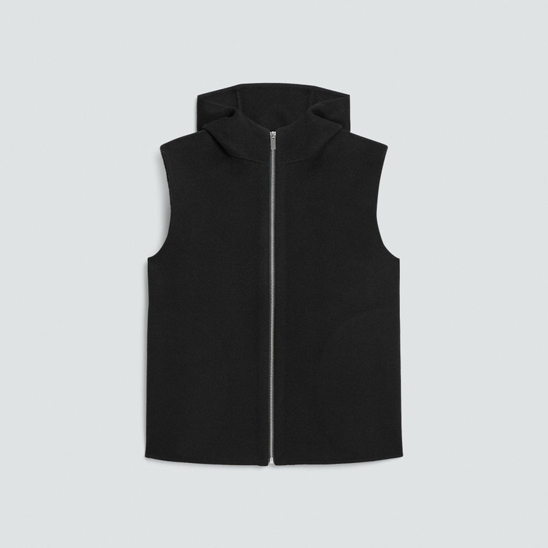 Hooded Vest in Double-Face Wool-Cashmere 1