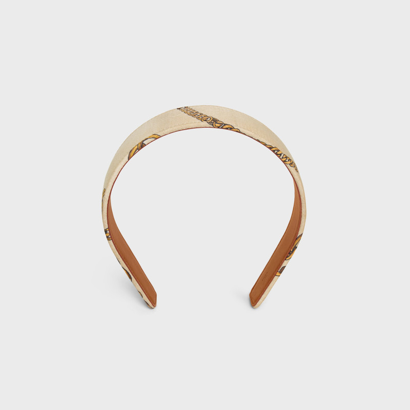 Celine Chains Headband in Silk and Calfskin 1