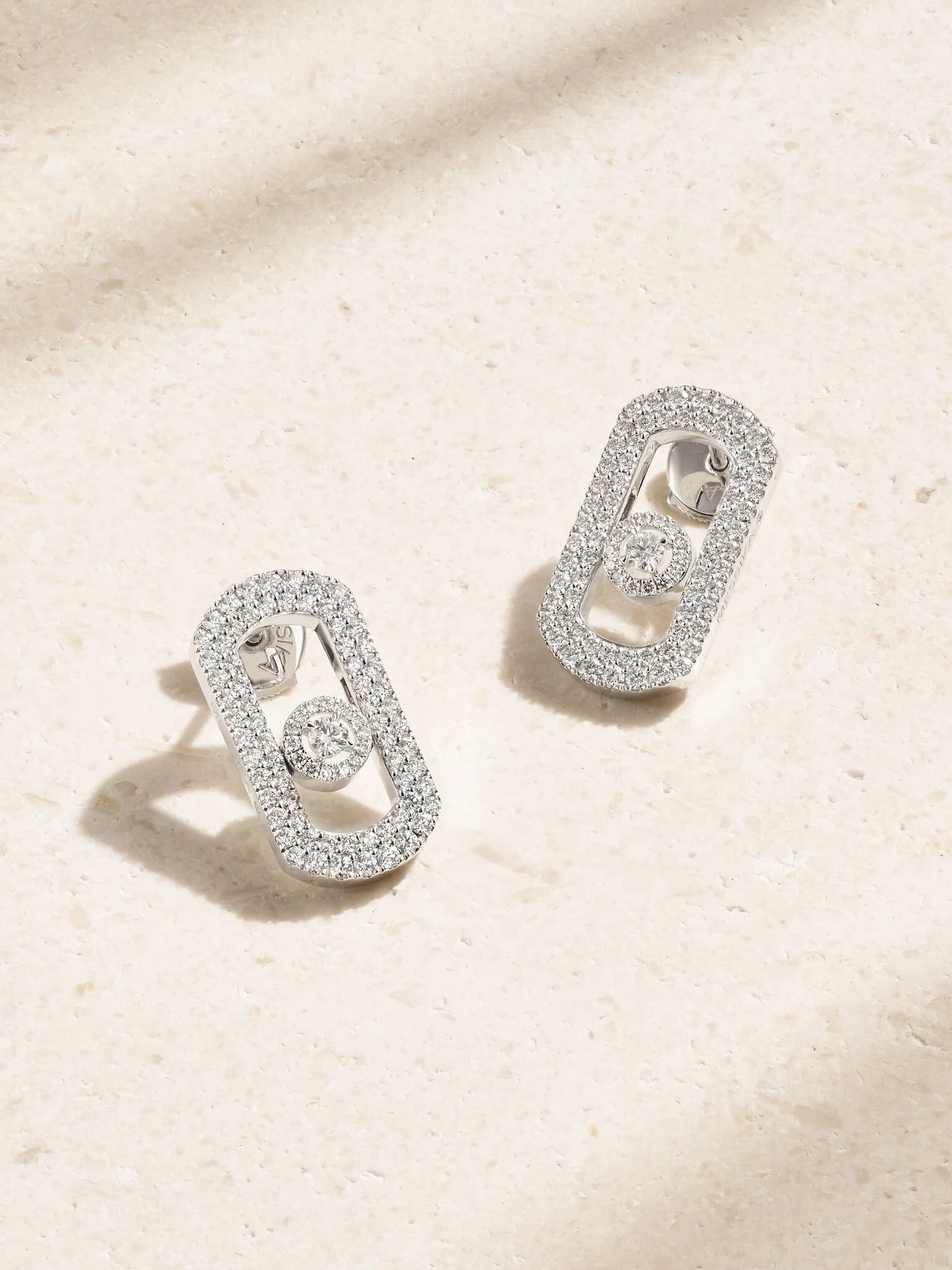 Move Citizen 18-karat white gold diamond earrings Gold - 1