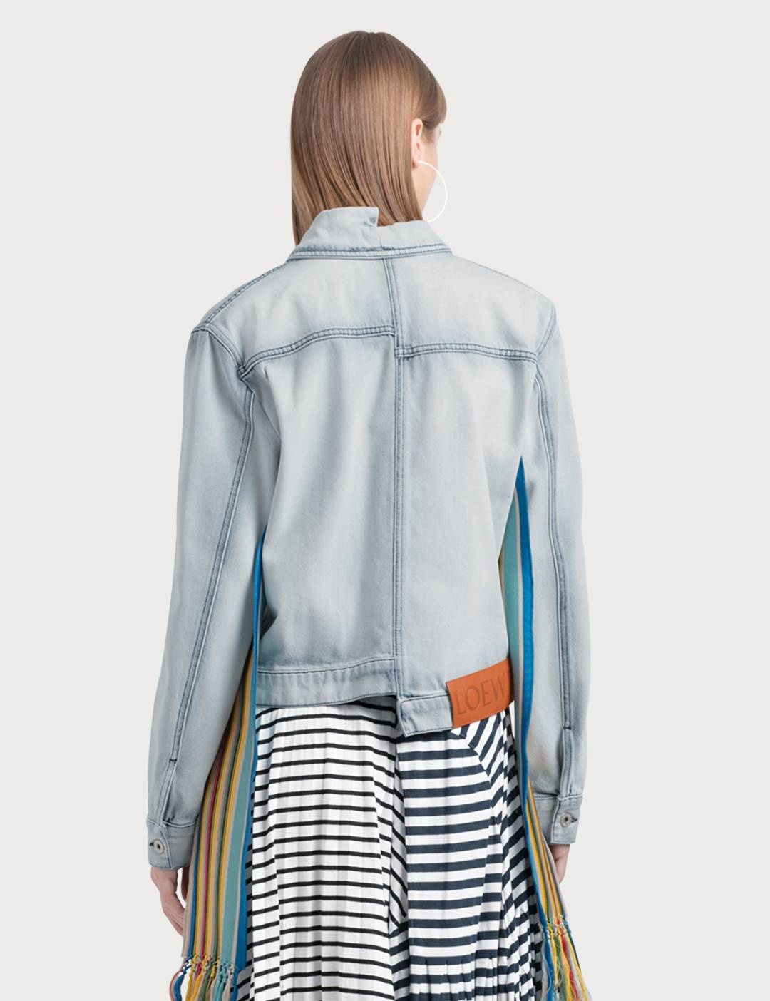 Denim Jacket Knit Stripe Bands - 2