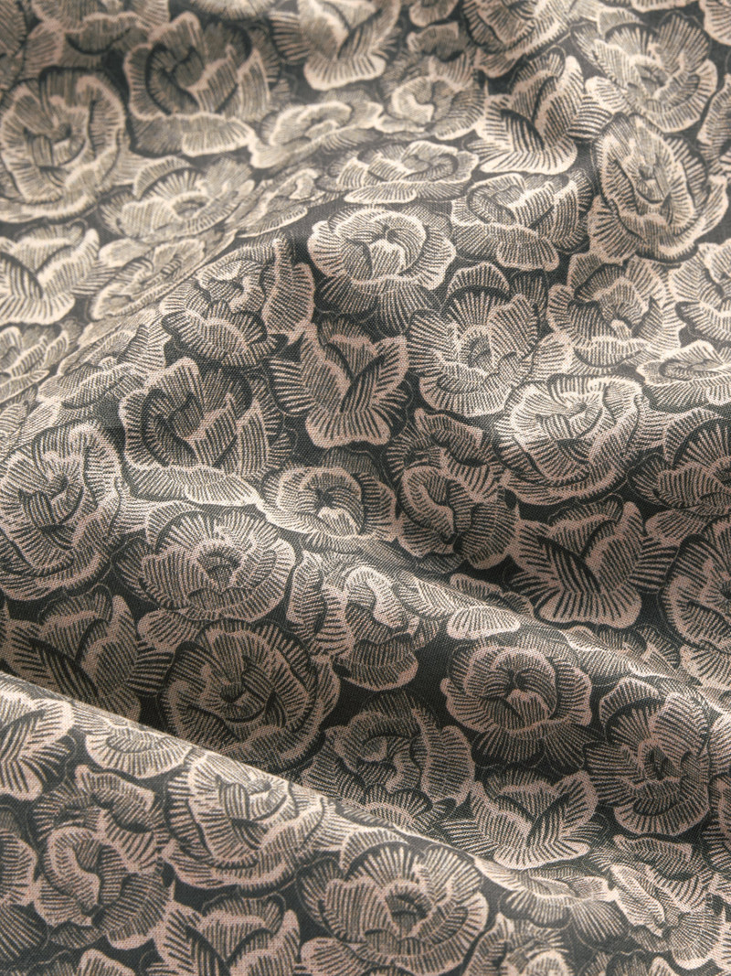 Men's Lounge Shorts Cotton Batiste Camo Green Rose Print 6