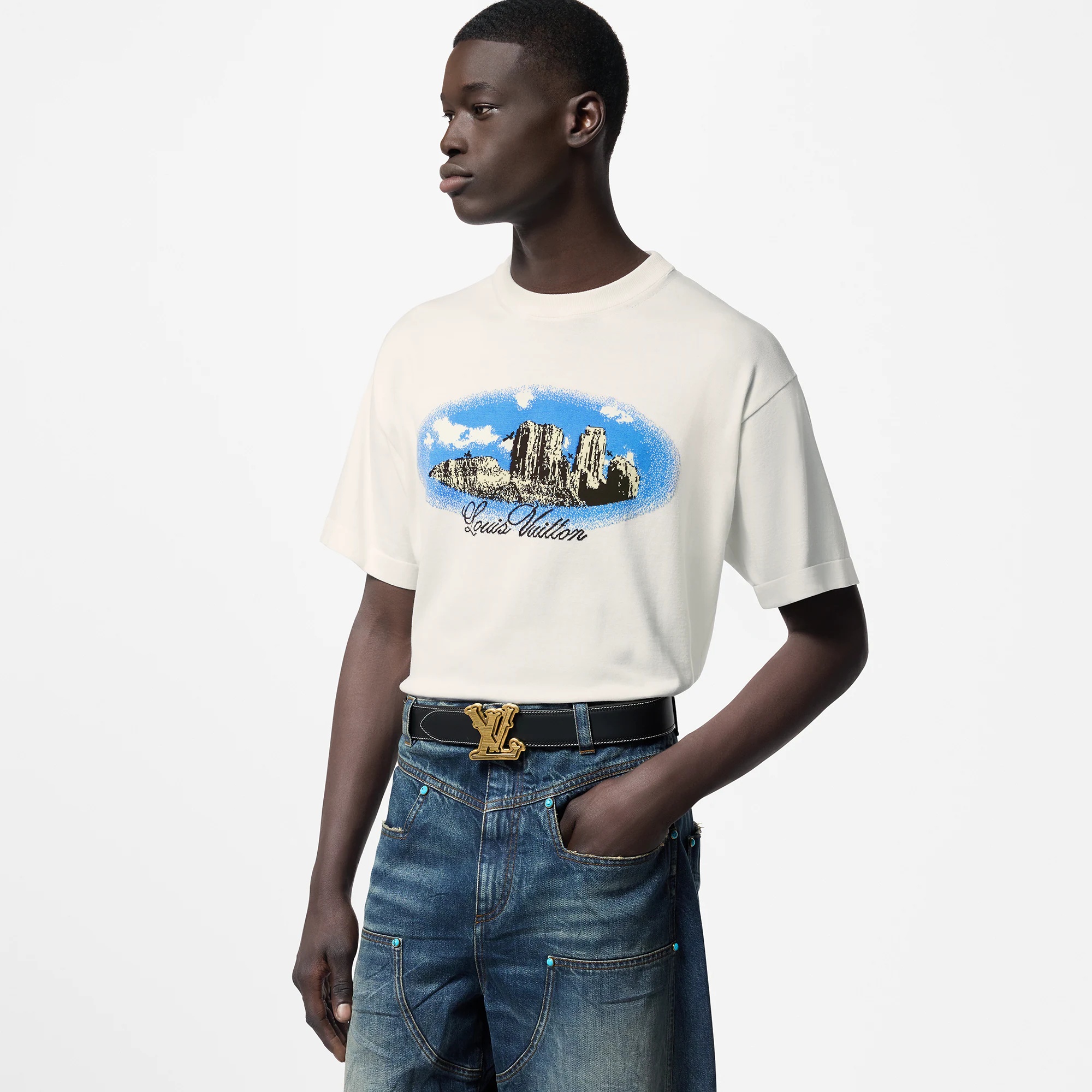 Graphic Short-Sleeved Cotton Crewneck - 2