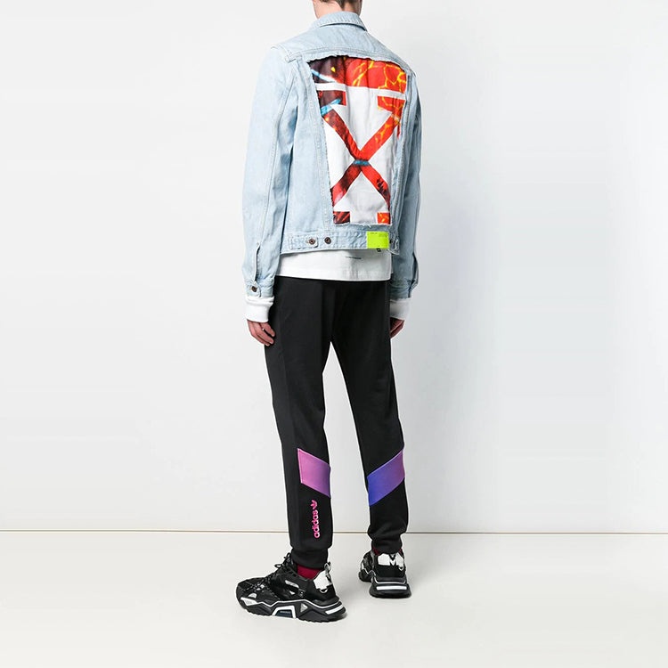 Off-White Logo Printing Denim Jacket Light Blue OMYE019S193860167188 - 3