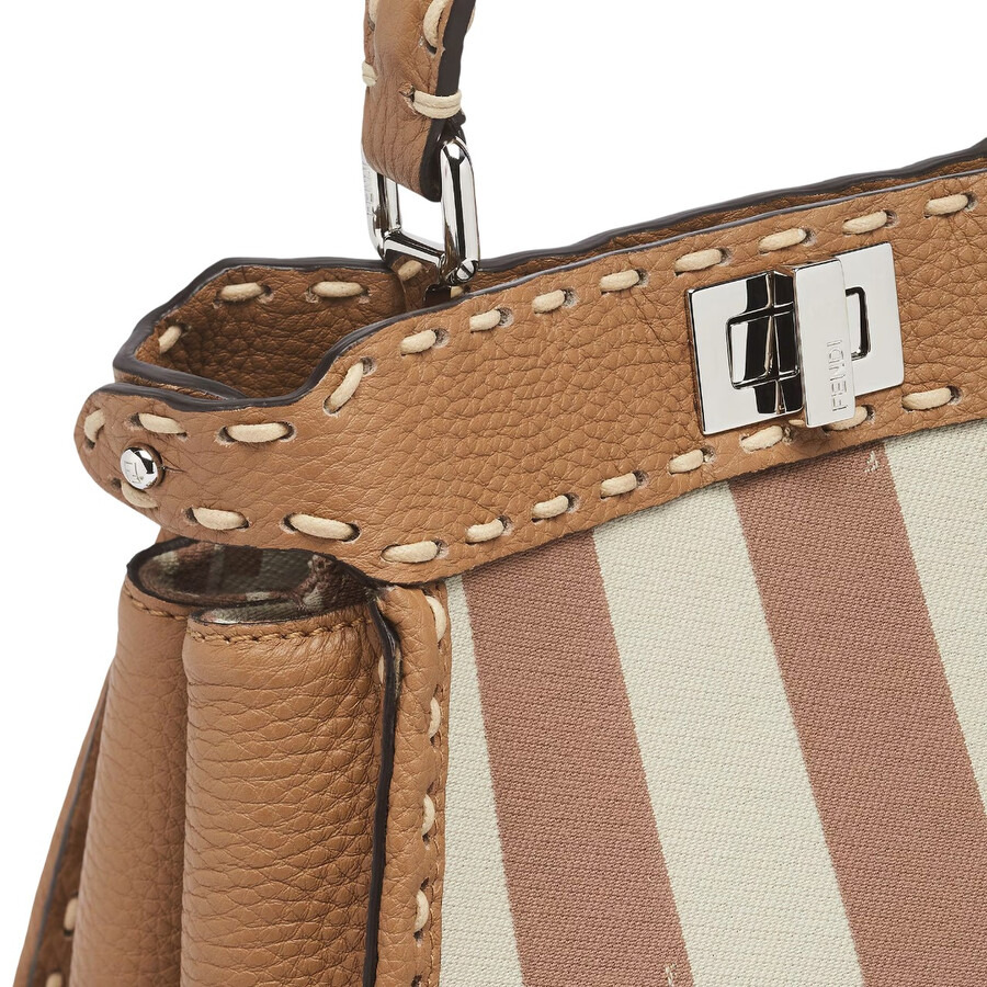 Fendi Mini Peekaboo Pequin Stripe Bag - 4