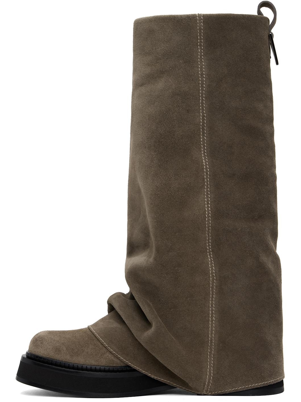 Taupe Robin Combat Boots - 3