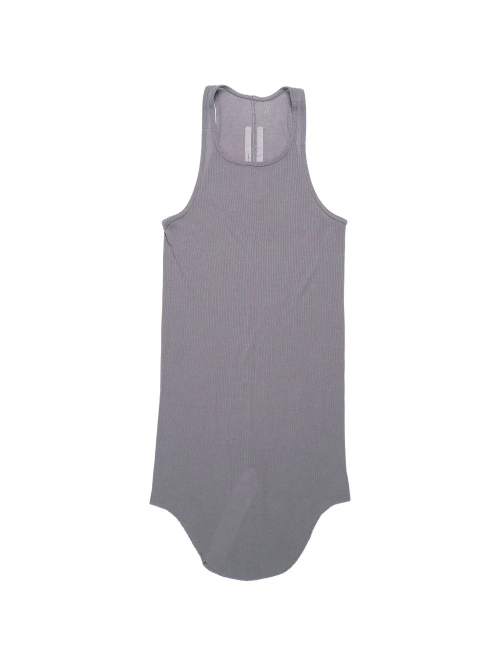 ribbed-knit curved-hem tank top - 1