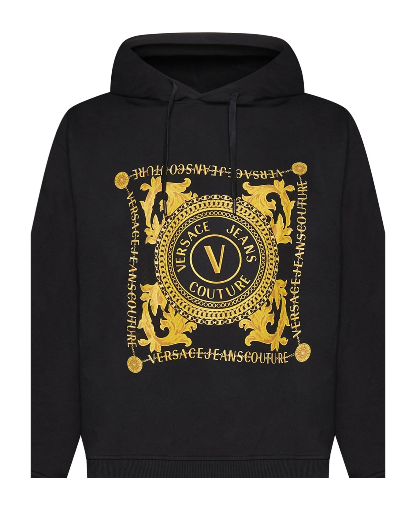 V-emblem Chain Hoodie - 3