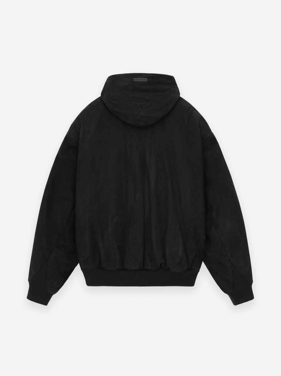 Leather Hooded Bomber - 2