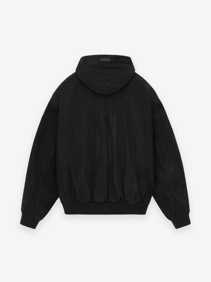 Leather Hooded Bomber 2