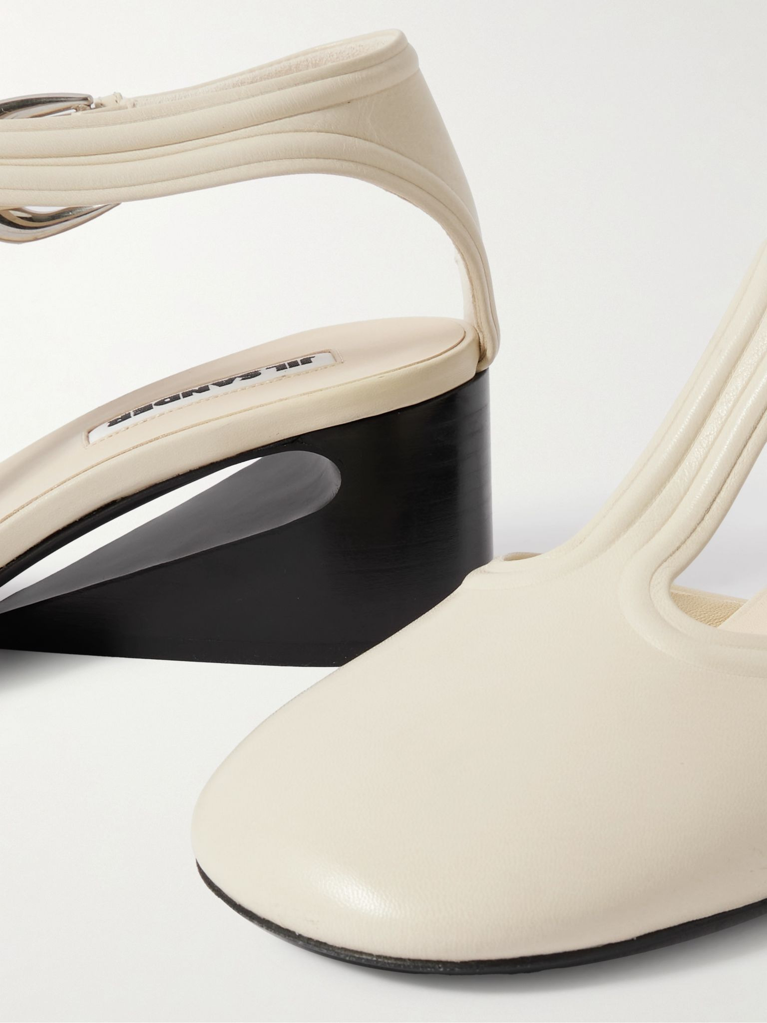 Leather Mary Jane pumps Cream - 4