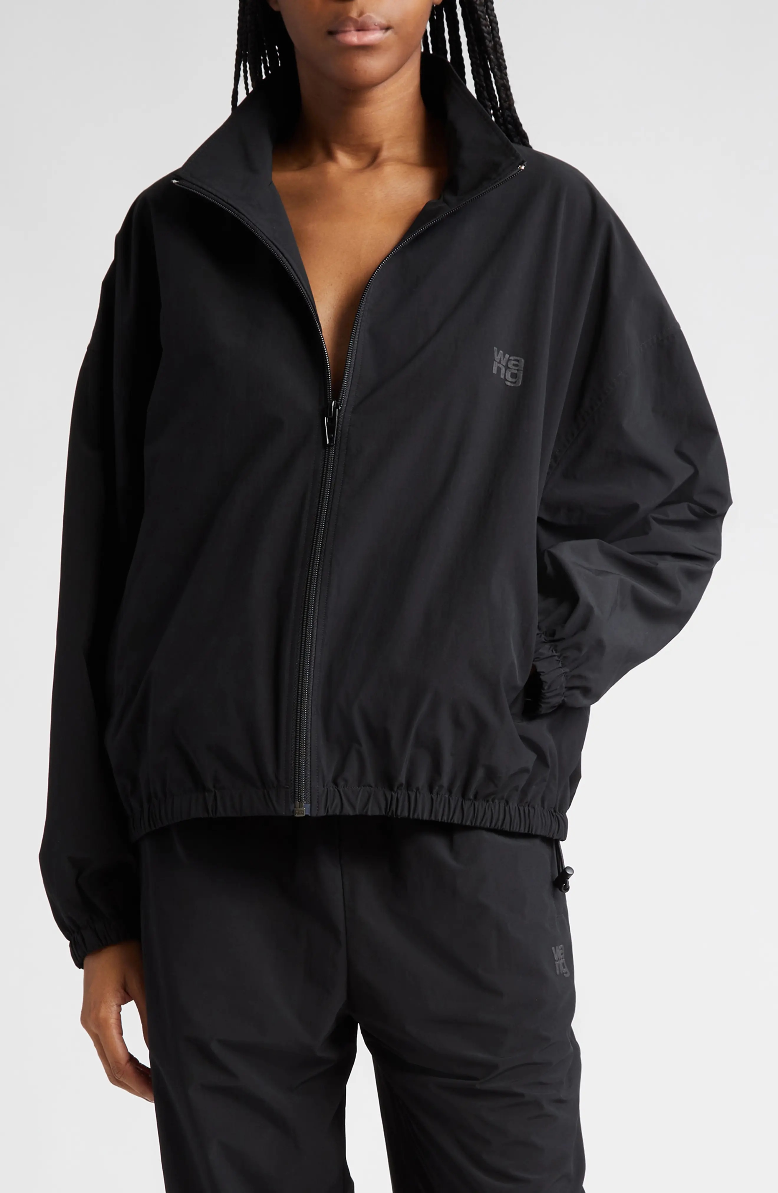 【送料 関税込】 ALEXANDERWANG LOGO TRACK JACKET Alexander Wang Logo Track Jacket | Black | FARFETCH JO