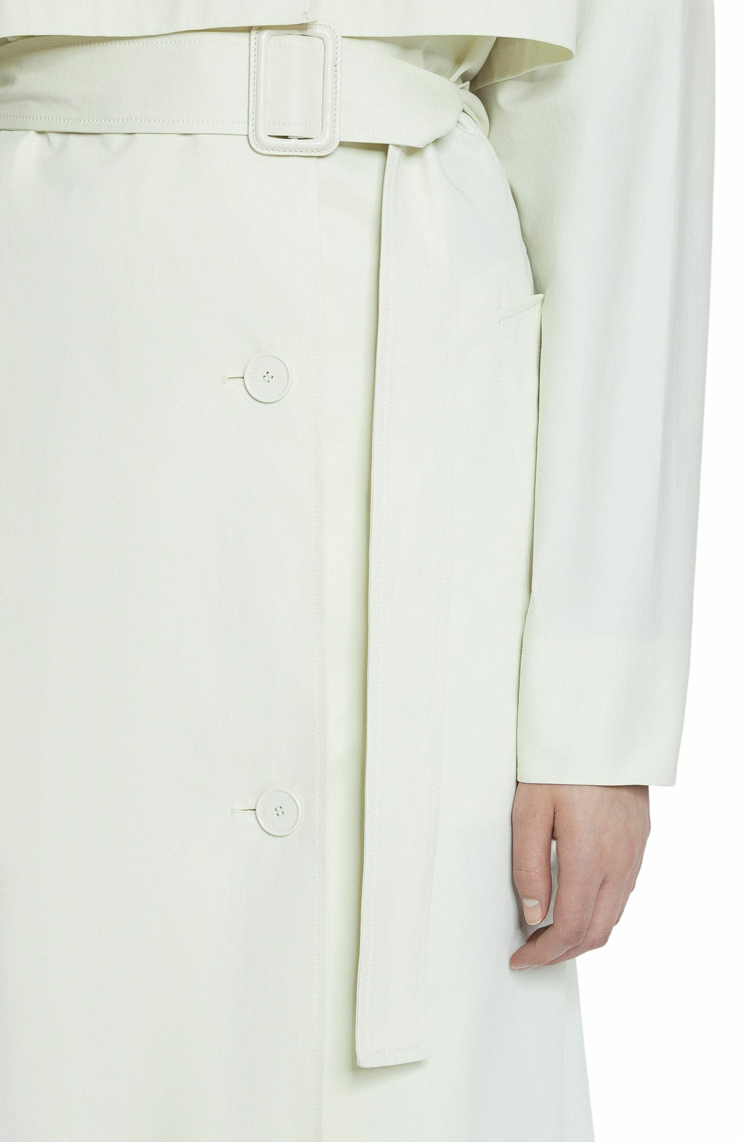 Lanvin Cotton Trench Coat in Off White at Nordstrom - 4