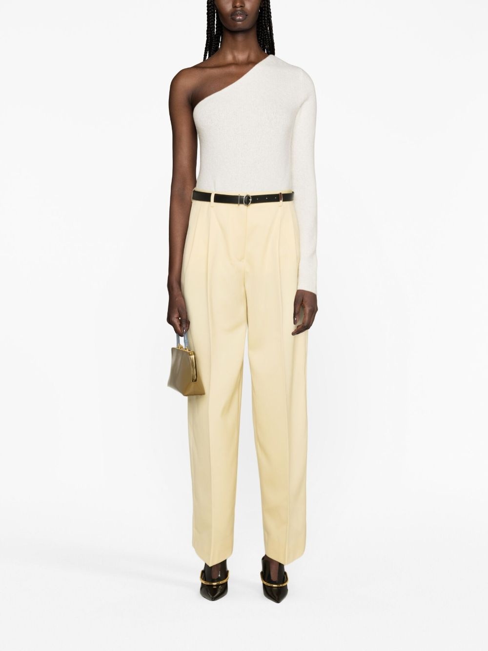 regular butter wool trousers - 2
