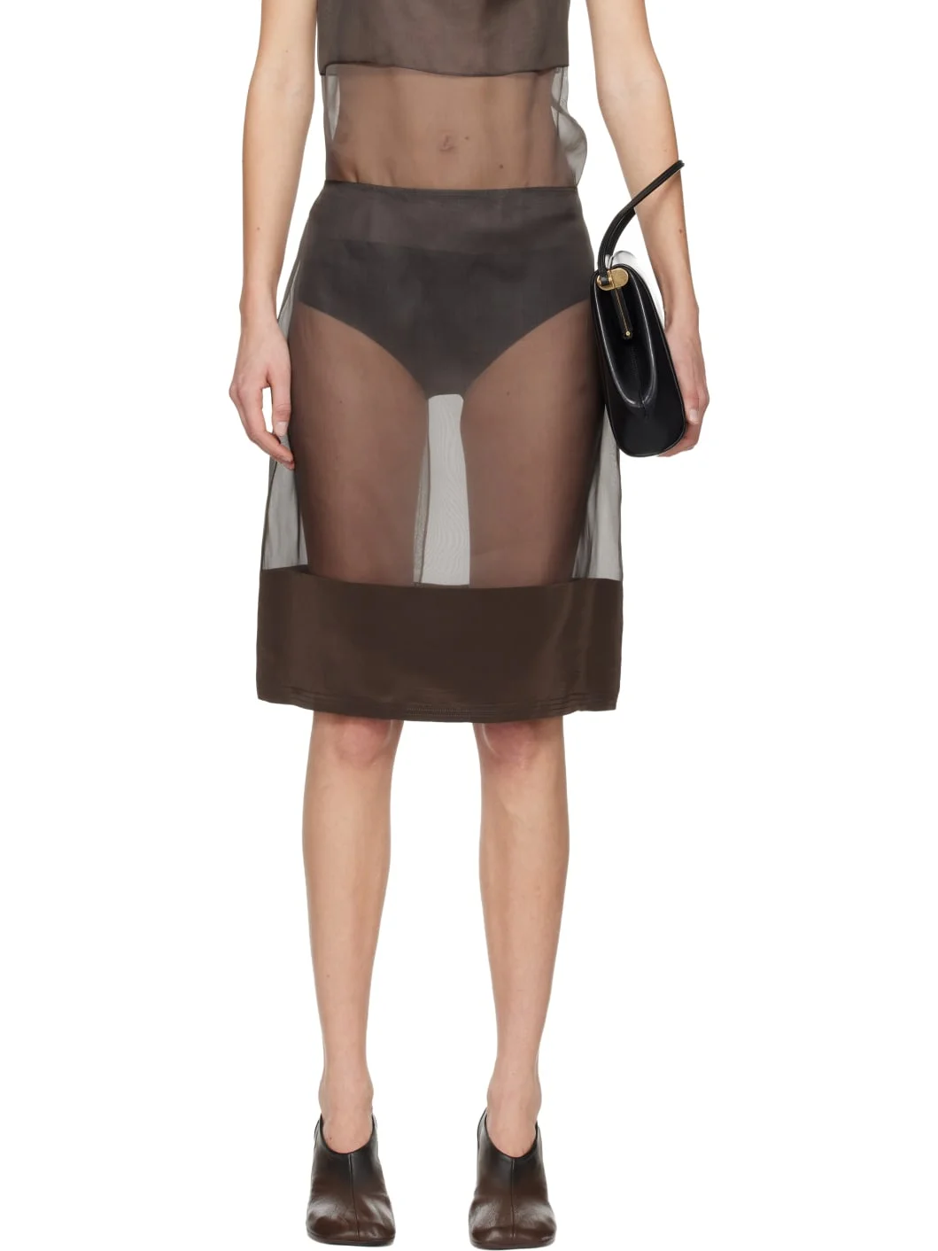 Brown Mabel Midi Skirt - 1