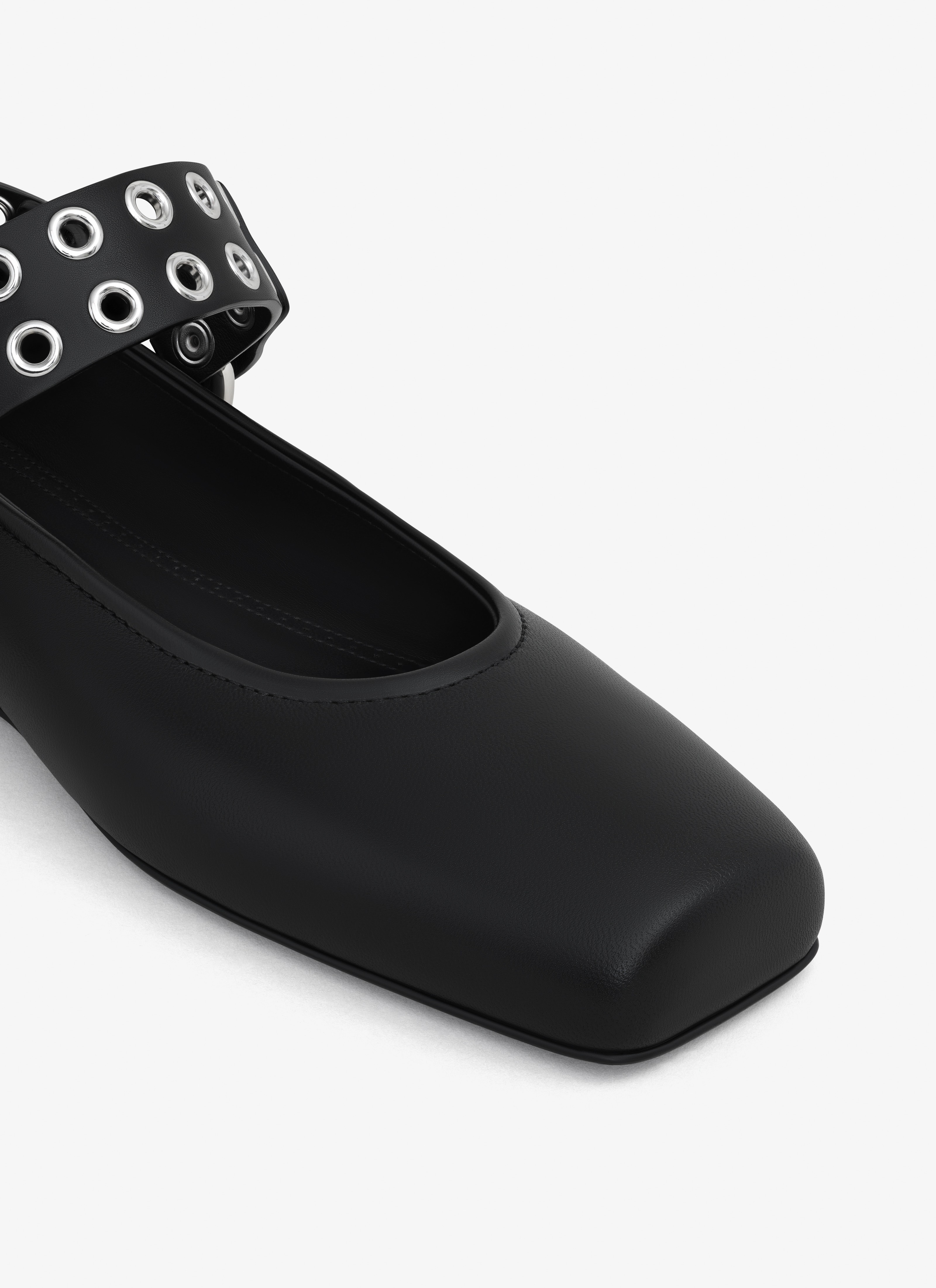 BIKER BALLET FLATS IN CALFSKIN - 4
